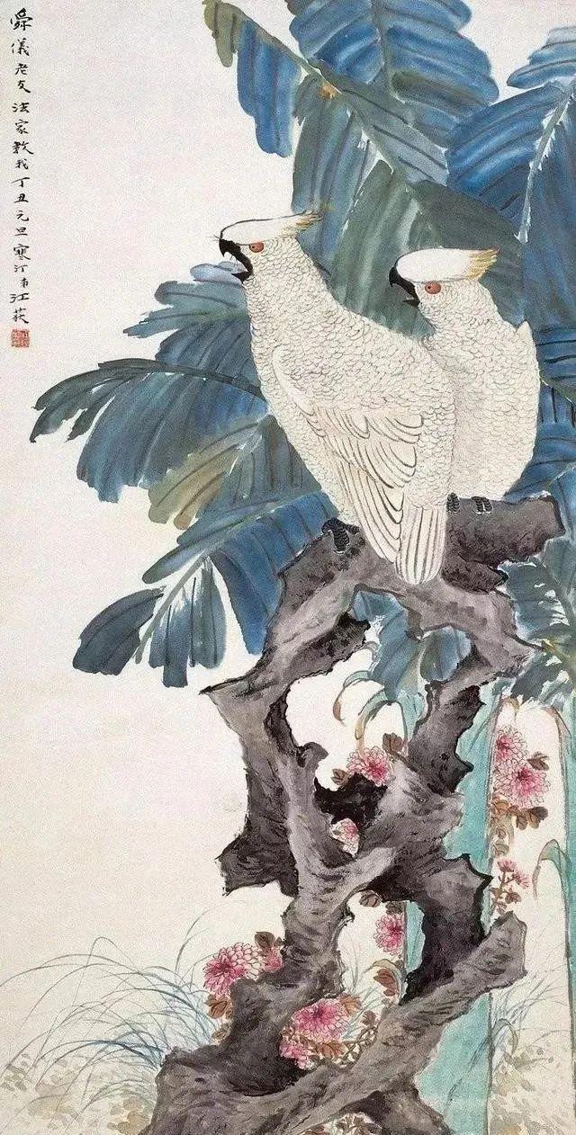 海派画家四大名旦花鸟画作品欣赏(图4)